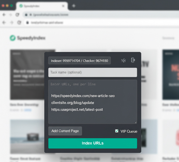 Extension SpeedyIndex dans le Chrome Web Store